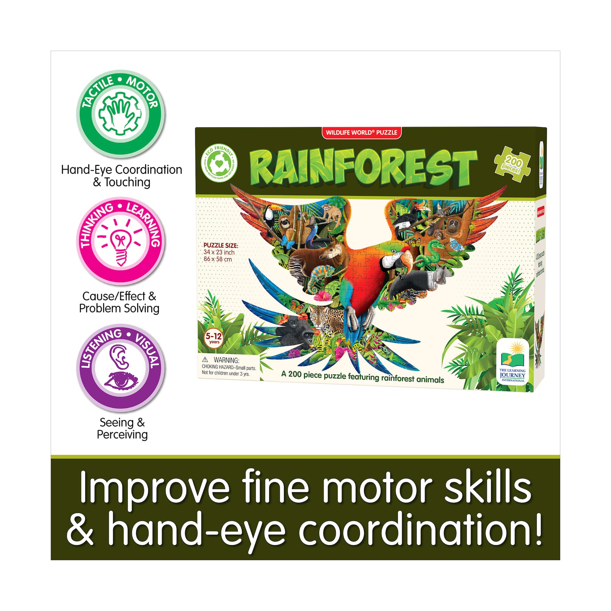 Wildlife World Puzzle - Rainforest: 200 Pcs